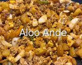 A picture of step 7 of Aaloo Ande.