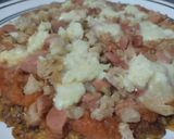 Foto del paso 8 de la receta: "Pizza"🍕de plátano🍌🥓🍗pintón🍕🧀🍅sin horno