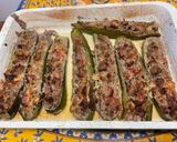 Une image de l'étape 19 de Courgettes et poivrons farcis bœuf, tomates et oignon.