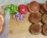 A picture of step 7 of Crispy Veg Tikki Burger Recipe/VegTikki Cheese Burger.