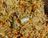 A picture of step 5 of Vegetable and pasta pulao.
