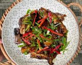 Gambar langkah 7 resipi Shiitake Terung Masak Sos Tiram.