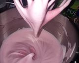 A picture of step 3 of Strawberry milk cake with whipped cream frosting.