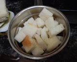 A picture of step 1 of Instant coconut stuffed dryfruits bread peda.