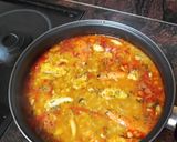 Foto del paso 4 de la receta: Paella de bacalao, calamares, mejillones y langostinos