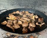 A picture of step 1 of Paella Valenciana.