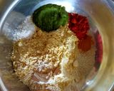 A picture of step 1 of Maize Flour and Spring Onion Vada.