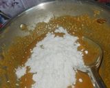 A picture of step 2 of Besan ladoo.