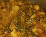 A picture of step 10 of Shaljam Palak Gosht.