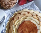 Une image de l'étape 4 de Tarte crumble Pommes et Crème de marrons.