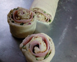 A picture of step 4 of Ham Rolls#endofyearchallenge.