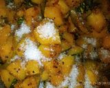 A picture of step 3 of Pumpkin and raw mango sabji.