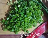 A picture of step 1 of 15 minutes Onion Flower Stalk Anda Bhurji.