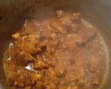 A picture of step 1 of Bhindi gosht.
