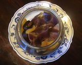 A picture of step 1 of California Farm Eggplant Skin Pickles and Chutney.