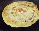 A picture of step 4 of Pesarattu (Moong Dal Dosa).