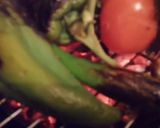 A picture of step 2 of Green Bell Pepper and Kalamata Olive Sauce.