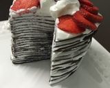 A picture of step 7 of Chocolate Crêpe Cake.