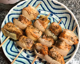 二式鮭魚便當菜：鮭魚烘蛋及串燒的食譜步驟2照片