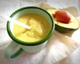 รูปขั้นตอนการทำที่ 2 ของ Avocado matcha almond milk smoothie (คลีน)