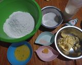 Foto langkah ke 1 dari resep Roti Sobek, Pandan Dan Keju #563.