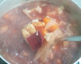 Hình bước làm 5 của món Vegatable and seafood soup with pasta (Súp nui hải sản rau củ)