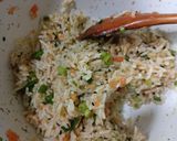 Gambar langkah 1 resipi Nasi Telur Bungkus Ala Korea.