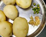 A picture of step 1 of Aloo Chop.