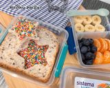 A picture of step 5 of Fairy Bread Toast in Tiffin Trix Lunch Box.