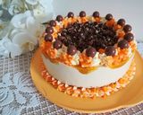 Tort serowy łaciaty z żelką brzoskwiniową krok przepisu 6 zdjęcie