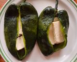 A picture of step 3 of Light Cheese-Stuffed Poblano Peppers.