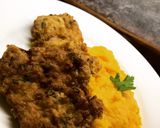 Foto del paso 12 de la receta: Picatta de cerdo con puré de zanahorias y naranja 🍊