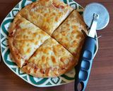 A picture of step 2 of Very simple Margherita pizza #CookPadRamadan #iftarspecial.