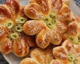 صورة لخطوة 7 من وصفة 🥖خبز وريدات الزيتون 🥙