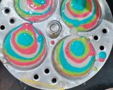 A picture of step 8 of Designer Colourful idli.