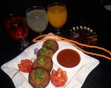 A picture of step 5 of White sauce kabab.