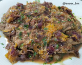 Foto del paso 11 de la receta: Ternera con salsa de cebolla y mandarina al Pedro Ximénez