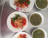 Hình bước làm 3 của món Tôm Mực Xào Sa Tế,Canh Bầu Tôm Khô