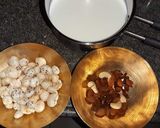 A picture of step 1 of Foxnut kheer in jaggery.