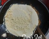 A picture of step 1 of Ghee Residue and Besan Kalakand.