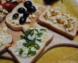 A picture of step 8 of Toasted bread with feta cheese and.......