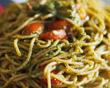 Foto del paso 5 de la receta: Espaguetis con pesto 🍝🌿