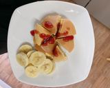 Hình bước làm 5 của món Pancake không dùng bột nở