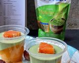 Foto langkah ke 6 dari resep Orange & Milky Matcha Pudding in Cup.
