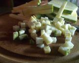 Foto del paso 2 de la receta: Coditos con zucchini y salsa blanca de sidra