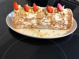 Gluten Free Almond and Lemon Meringue Roulade