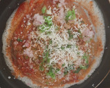 A picture of step 8 of Jini dosa with sambhar.