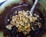 A picture of step 1 of Chocolate Walnut Cake with cake premix.