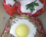 Foto del paso 3 de la receta: Morrones relleno con carne😋😋