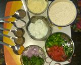 A picture of step 1 of Oats chilla.